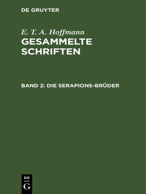 cover image of Die Serapions-Brüder